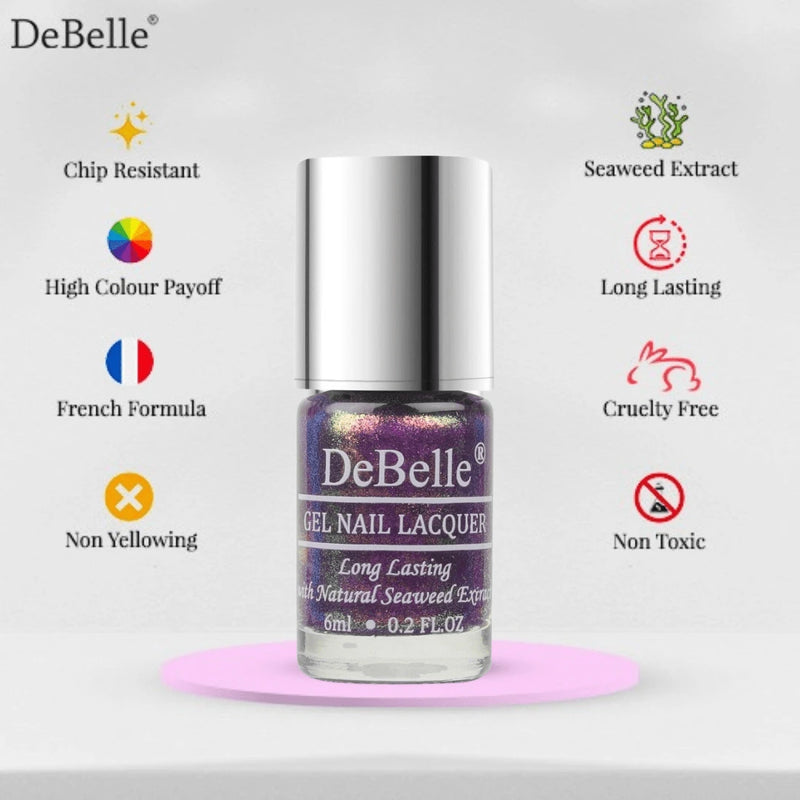 The best quality nail paints-Debelle gel nail paints. Shop online at DeBelle Cosmetix online store.