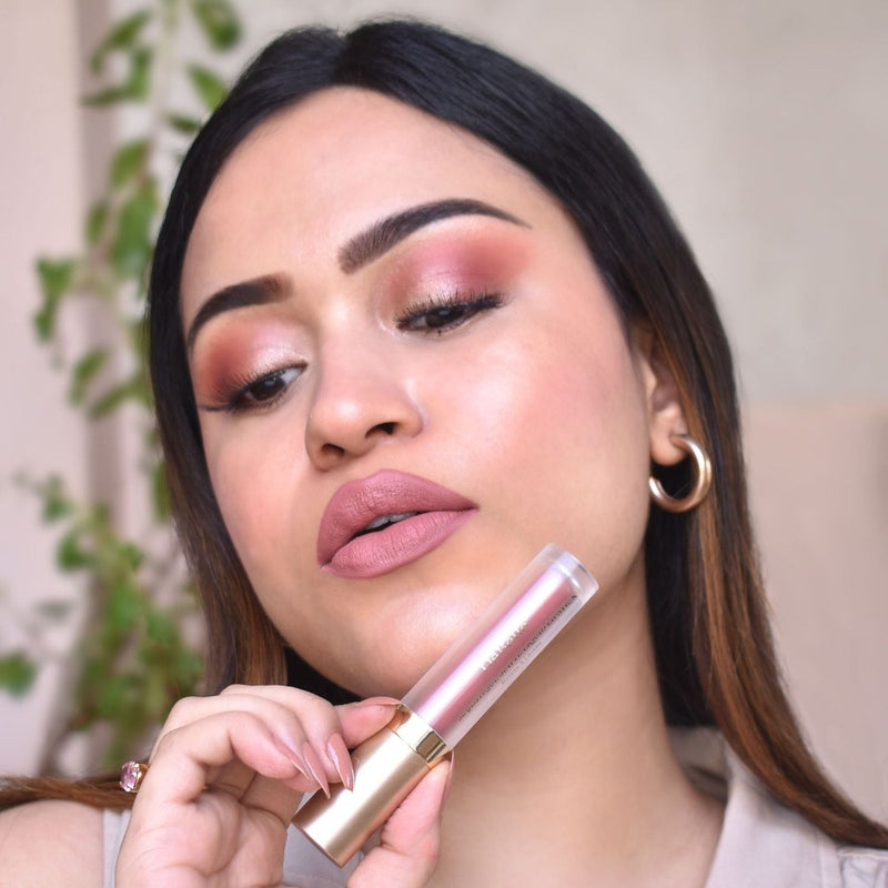 Matte Finish Pink Liquid Lipstick Long Lasting, Non Transfer,provide both color and care.