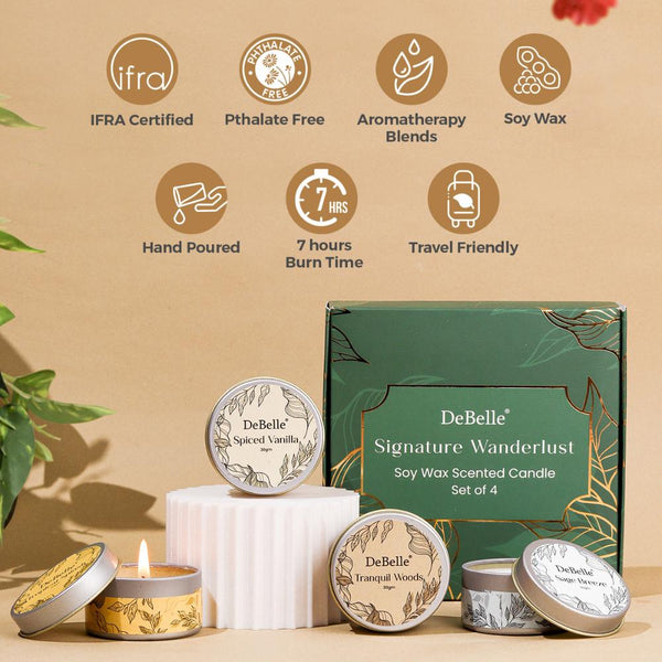 scented candles, lead free hand poured candles, 7 hours of burn time, travel friendly.