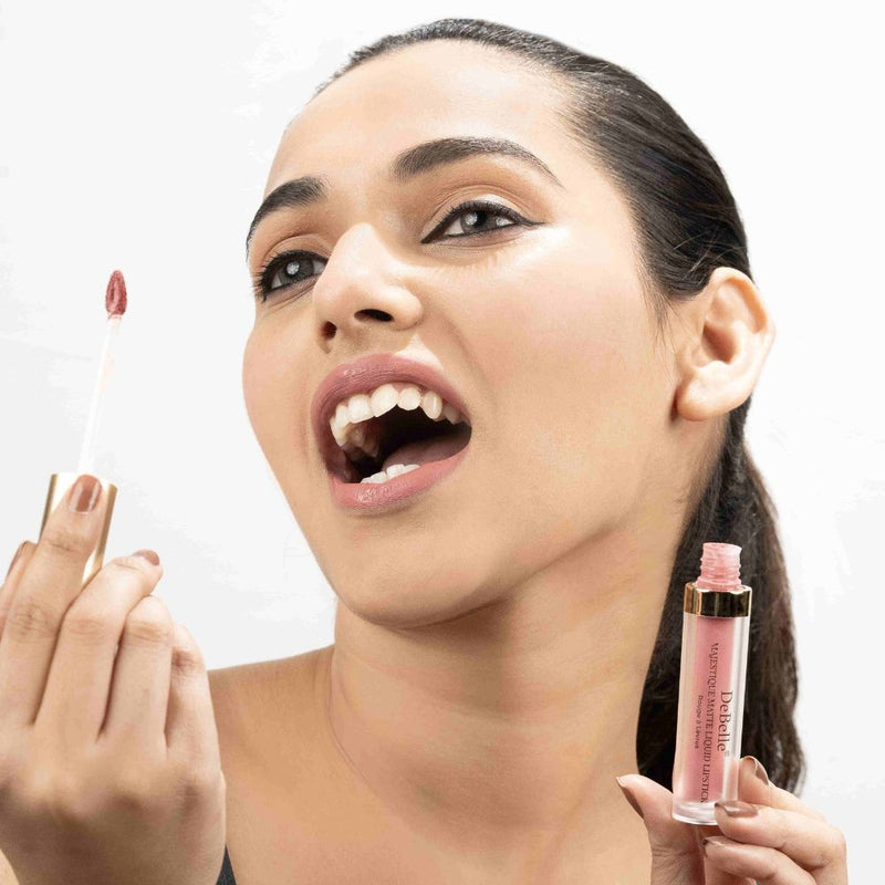 DeBelle Majestique Matte Liquid Lipstick  for  perfect on the go way life style.