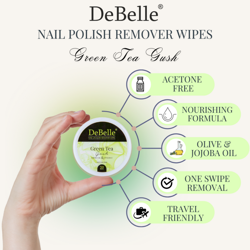 100% cotton wipes, removes glitter nail polish easily ,remover wipes that can be carried in office bag .