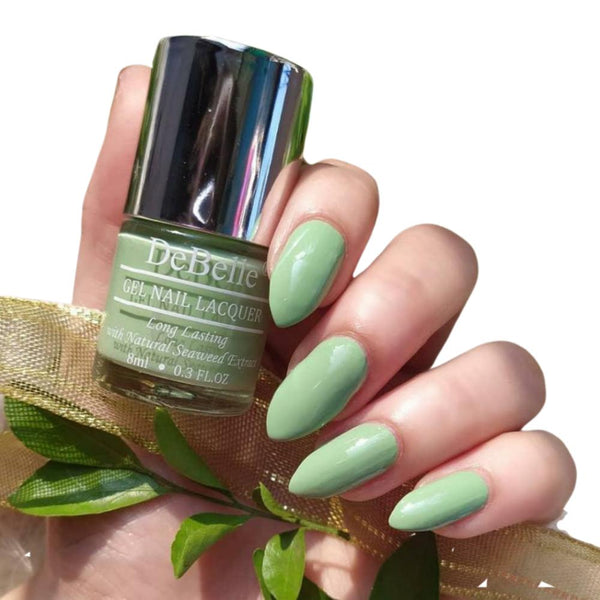 DeBelle Gel Nail Lacquer Fleur Pistachio - (Turquoise Mint Green Nail Polish), 8ml