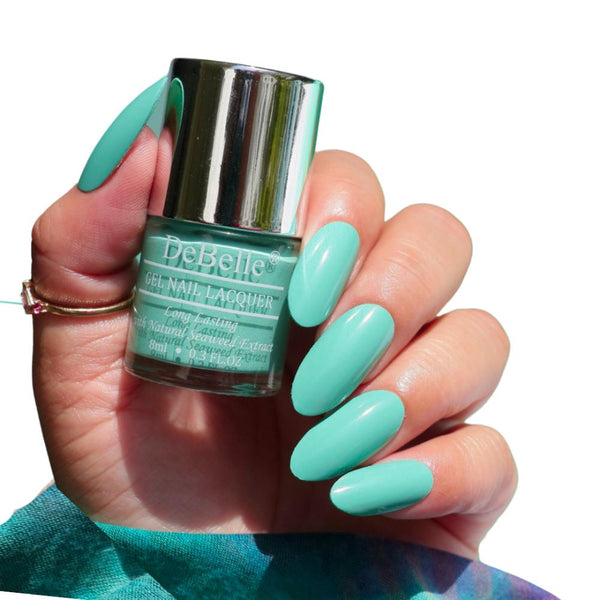 DeBelle Gel Nail Lacquer French Hydrangea - (Turquoise Green Nail Polish), 8ml