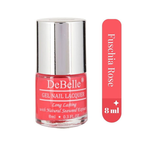 DeBelle Gel Nail Lacquers Combo Sparkling Dust & Fuschia Rose