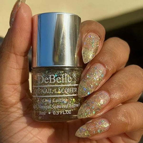 DeBelle Gel Nail Lacquer Galaxia - (Chunky Holographic Glitter Nail Polish), 8ml