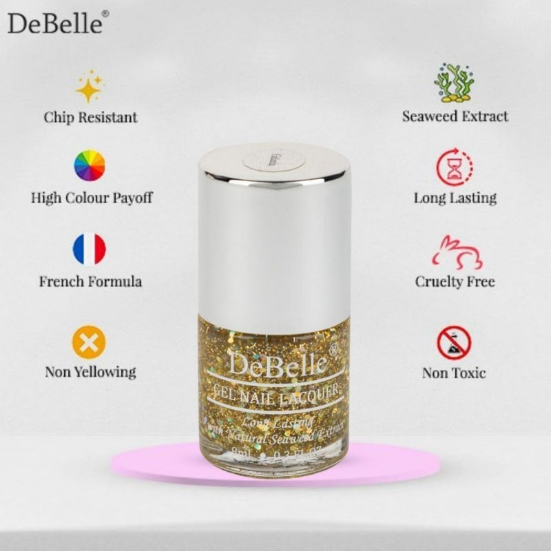 DeBelle Gel Nail Lacquers combo of 2- Galaxia & Royale Cocktail