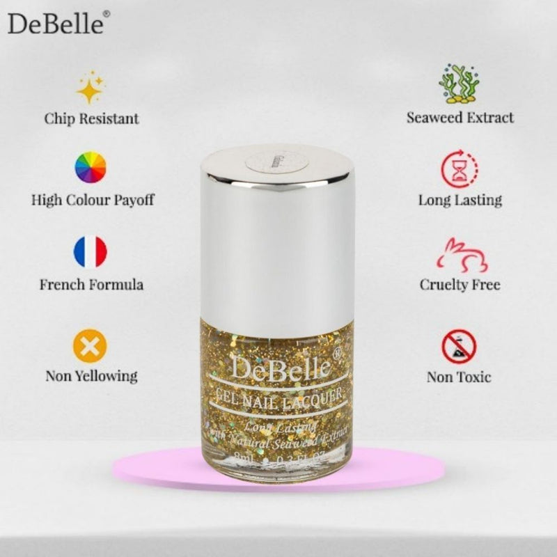 DeBelle Gel Nail Lacquers combo of 6 - Berrylicious Grapes Pastels