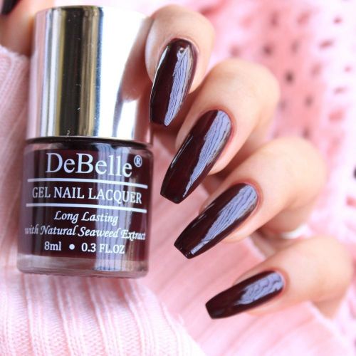 A must in the bride's collection of nail paints -DeBelle gel nail color Glamorous Garnet. Available at DeBelle Cosmetix online store.