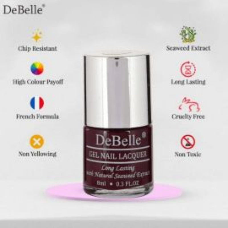 DeBelle Gel Nail Lacquers combo of 4 - Cranberry Tart Pastels - DeBelle Cosmetix Online Store