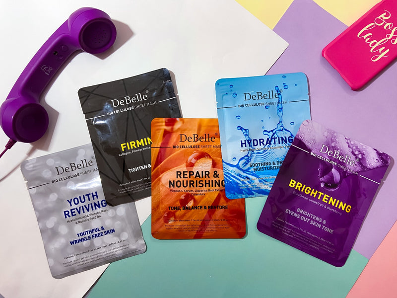 DeBelle Bio Cellulose All Sheet Masks Combo of 5