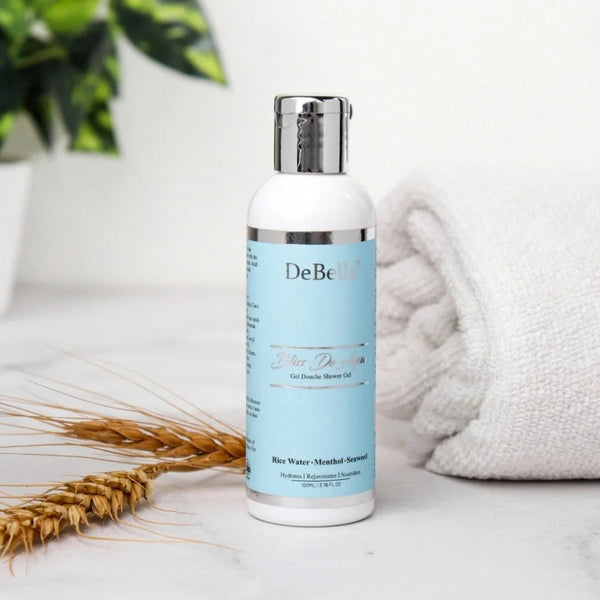 DeBelle Gel Douche Shower Gel | Bliss De Aqua | Rice Water, Seaweed & Menthol | 100 ml