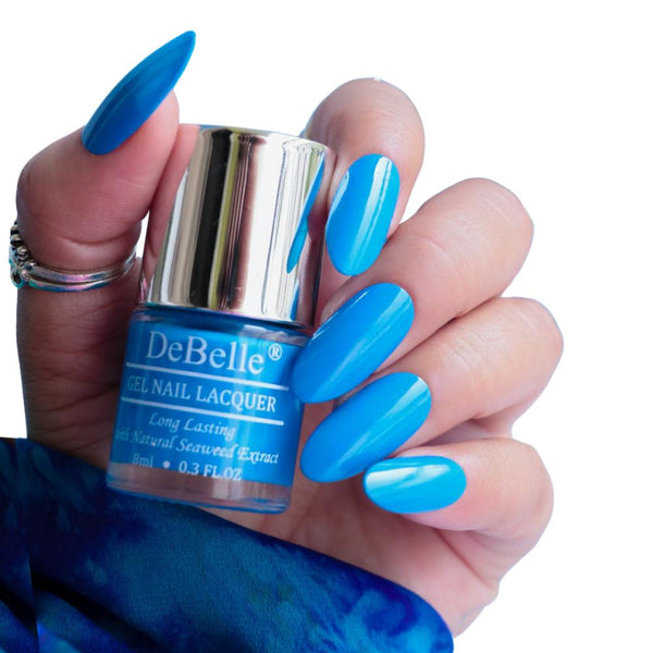 DeBelle Gel Nail Lacquer La Azure - (Bright Blue Nail Polish), 8ml