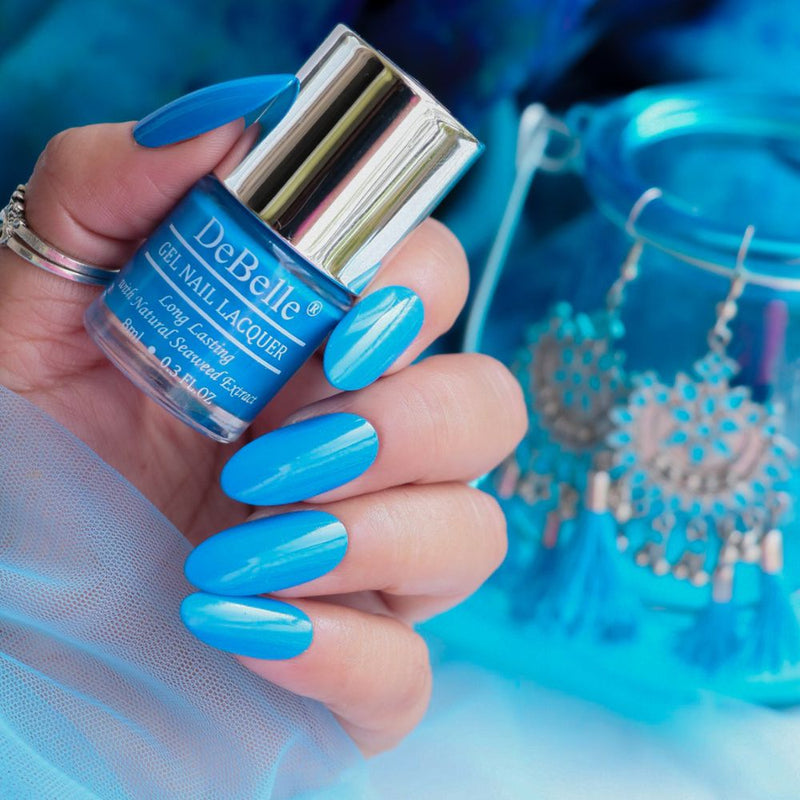 DeBelle Gel Nail Lacquer La Azure - (Bright Blue Nail Polish), 8ml