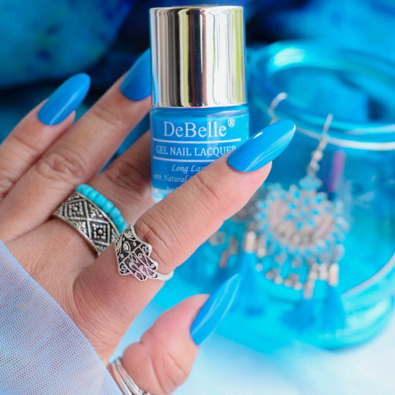 DeBelle Gel Nail Lacquer La Azure - (Bright Blue Nail Polish), 8ml