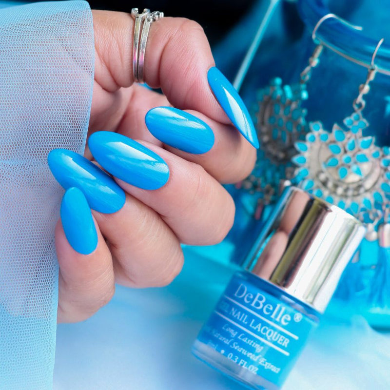 DeBelle Gel Nail Lacquer La Azure - (Bright Blue Nail Polish), 8ml