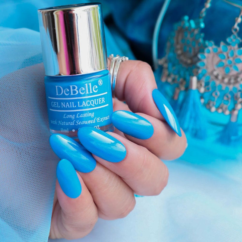 DeBelle Gel Nail Lacquer La Azure - (Bright Blue Nail Polish), 8ml