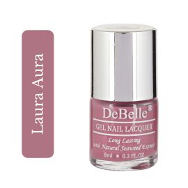 The elegant mauve-Debelle gel nail color Laura Aura.