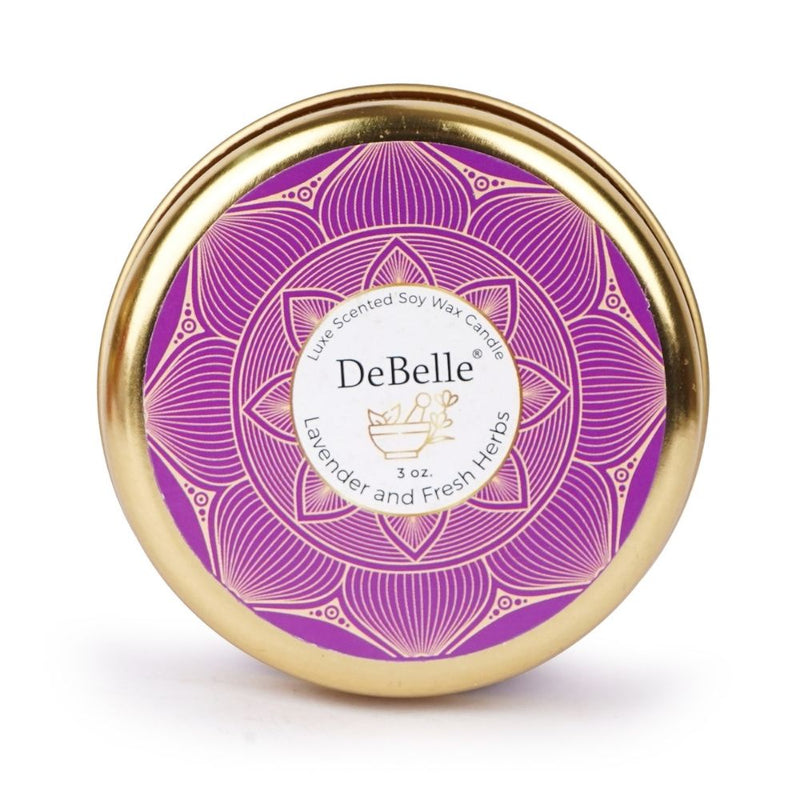 DeBelle Luxe Scented Soy Wax Candle Lavender & Fresh Herbs