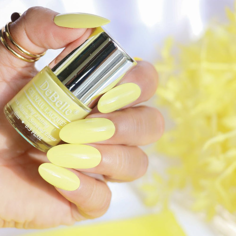 DeBelle Gel Nail Lacquer Lemon Tart (Lemon Yellow), 8ml