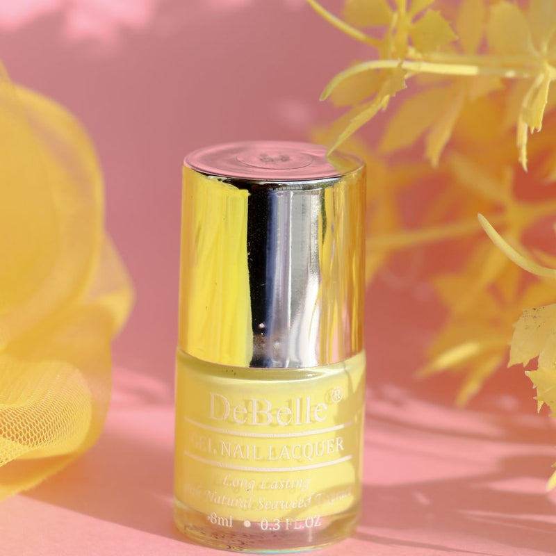 DeBelle Gel Nail Lacquer Lemon Tart (Lemon Yellow), 8ml