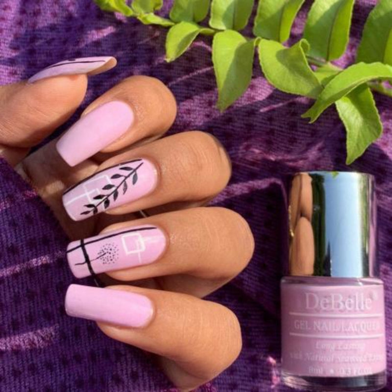 DeBelle Gel Nail Lacquer Lilac Bloom - (Soft lilac Nail Polish), 8ml