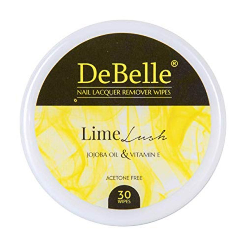 DeBelle Gel Nail Lacquer Royale Cocktail & Lime Lush Nail Lacquer Remover Wipes Combo