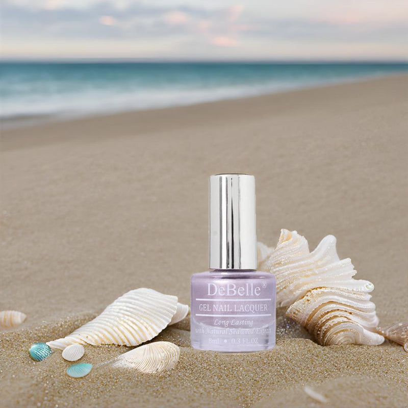 DeBelle Gel Nail Lacquer Little Mermaid(Metallic Pearl Pink with Silver), 8ml