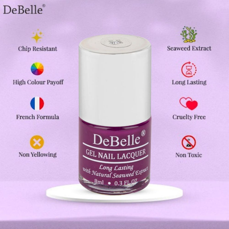 DeBelle Gel Nail Lacquer Luxe Lotus & Lime Lush Nail Lacquer Remover Wipes Combo
