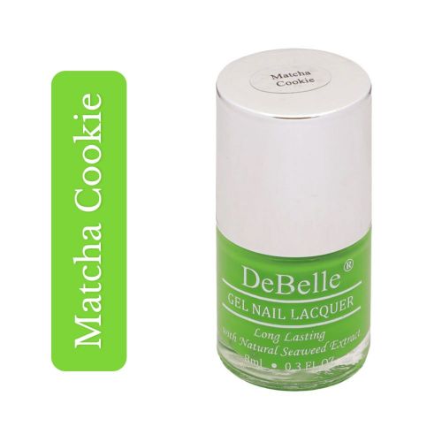 Summer bliss with DeBelle gel nail color Matcha Cookie.