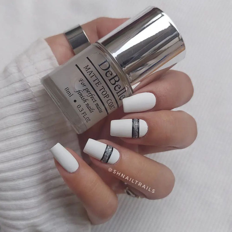 DeBelle Gel Nail Lacquer Majestique Mauve & Matte Top Coat Combo