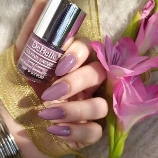 DeBelle Gel Nail Lacquer Mauve Orchid - (Dark Mauve Nail Polish), 8ml