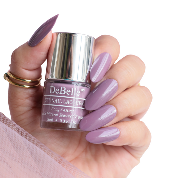 DeBelle Gel Nail Lacquer Mauve Orchid - (Dark Mauve Nail Polish), 8ml