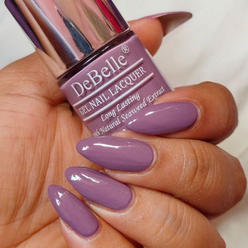 DeBelle Gel Nail Lacquer Mauve Orchid & Lime Lush Nail Lacquer Remover Wipes Combo