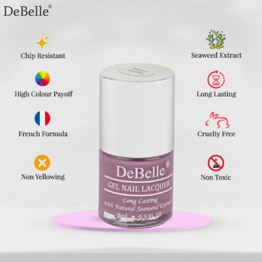 Shop for the finest quality nail paints in a wide range of exclusive swhades at DeBelle Cosmetix online store.