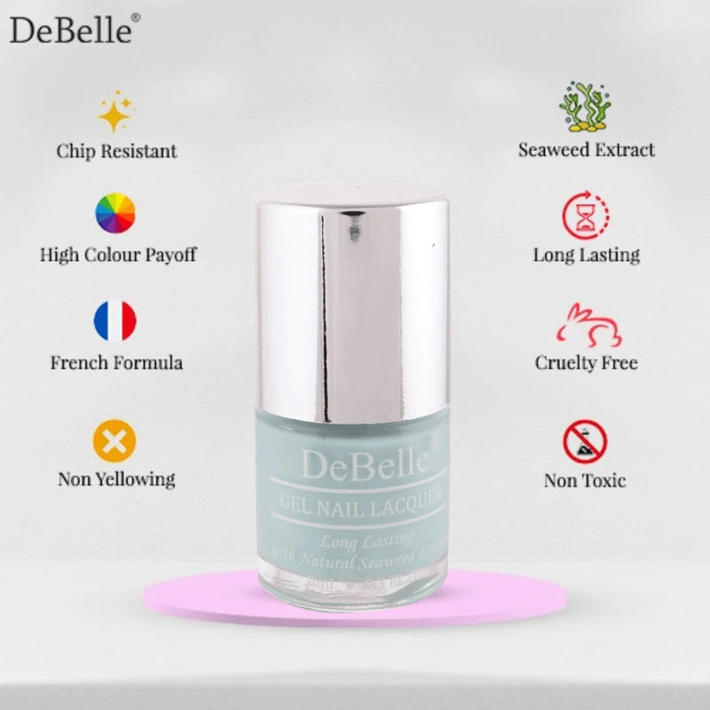 The best quality nail colors in a wide range of shades available at DeBelle Cosmetix online store.
