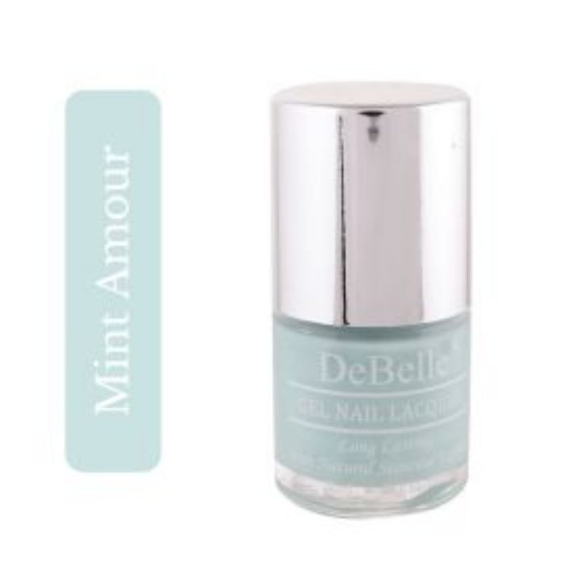 DeBelle Gel Nail Lacquer Combo Set of 3 Bebe Kiss (Hot Pink), Mint Amour (Mint Blue) & Majestique Mauve (Mauve) , 24 ml