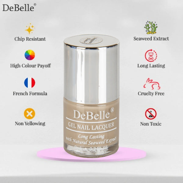 The best quality nail paints in a wide range of shades available at DeBelle Cosmetix online store.