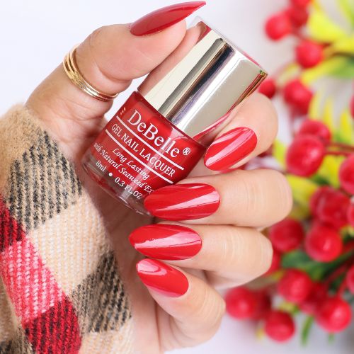 DeBelle Gel Nail Lacquer Combo Set of 3 Moulin Rouge (Maroon), Royale Cocktail (Turquoise Blue), Miss Bliss (Pink)