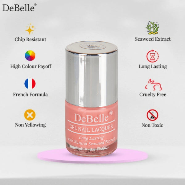 The best looking nails with DeBelle gel  nail colors which are fine in quality too.
