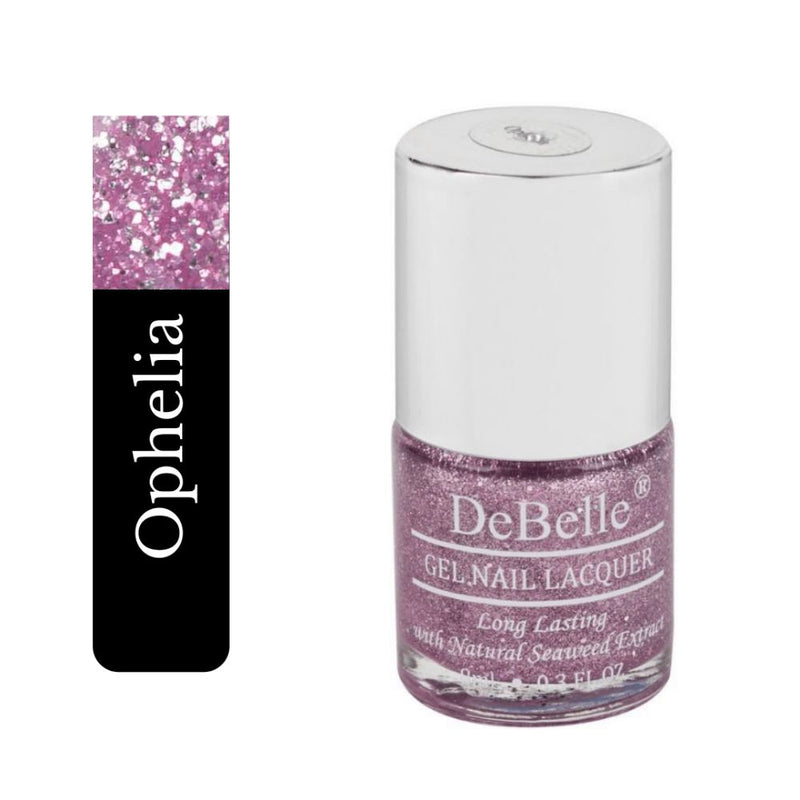 DeBelle Gel Nail Lacquer Ophelia & Lime Lush Nail Lacquer Remover Wipes Combo