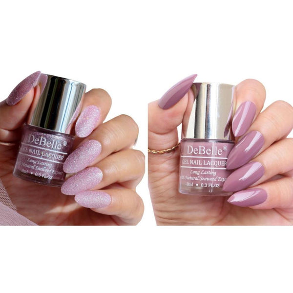 DeBelle Gel Nail Lacquers Combo of 2 (Ophelia, Majestique Mauve)