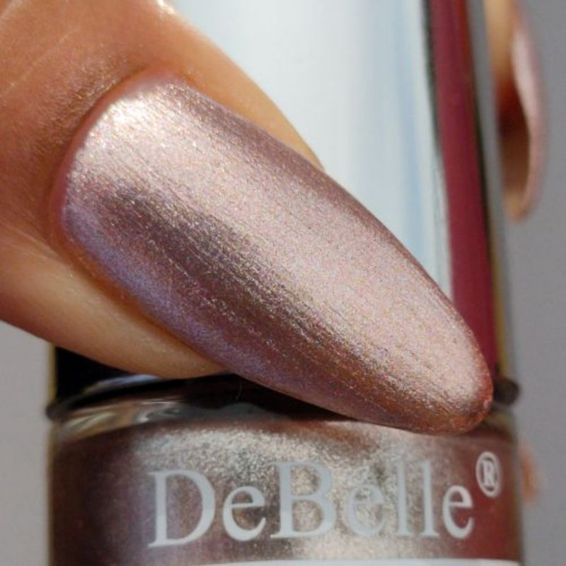 DeBelle Gel Nail Lacquer Pandora - (Blush Rose Gold Glitter Nail Polish), 8ml