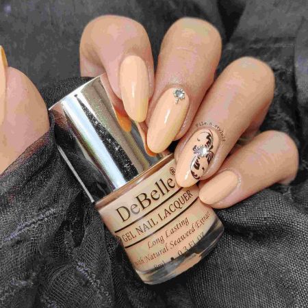 Great looking nails with DeBelle gel nail color Peachy Passion. Available at DeBelle Cosmetix online store .