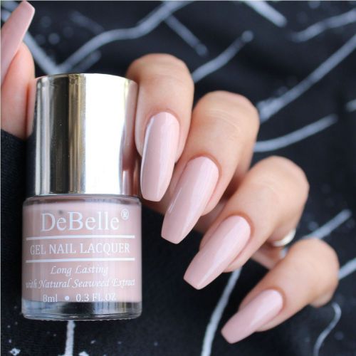 DeBelle Gel Nail Lacquer Peony Blossom - (Light Pink Nail Polish), 8ml