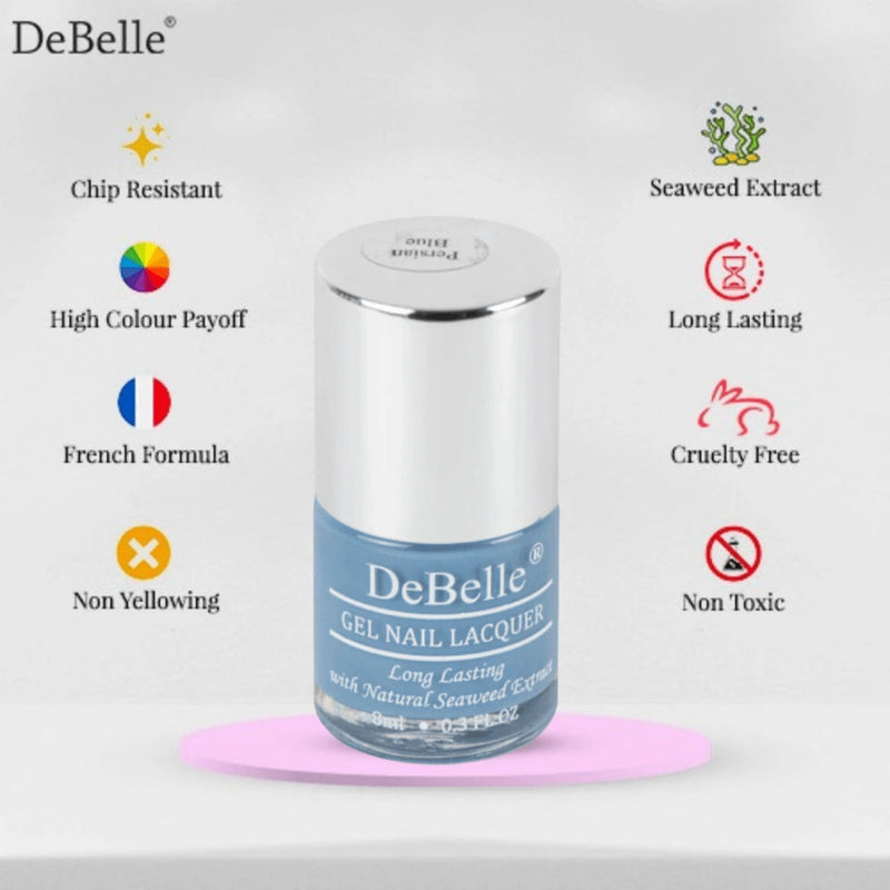 DeBelle Gel Nail Lacquer Persian Blue (Prussian Blue), 8ml