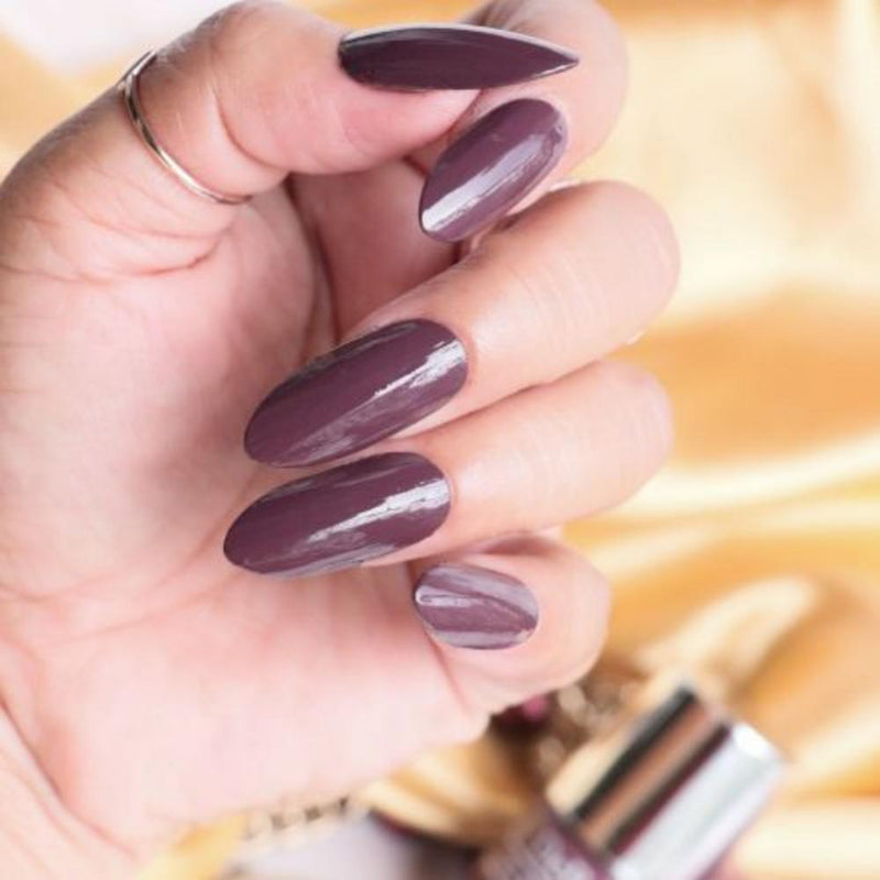 DeBelle Gel Nail Lacquer Plum Toffee - (Burgundy Nail Polish), 8ml