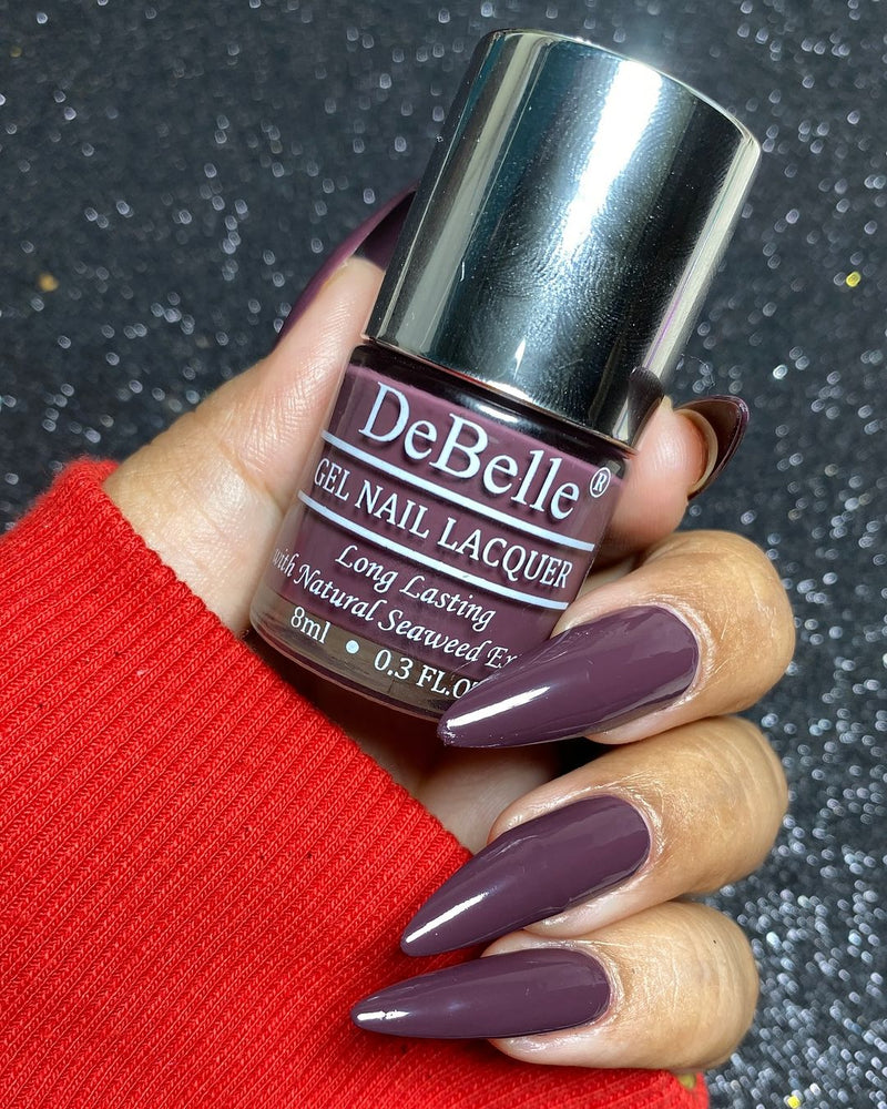 DeBelle Gel Nail Lacquers Combo of 2(Scarlet Ruby,Plum Toffee)