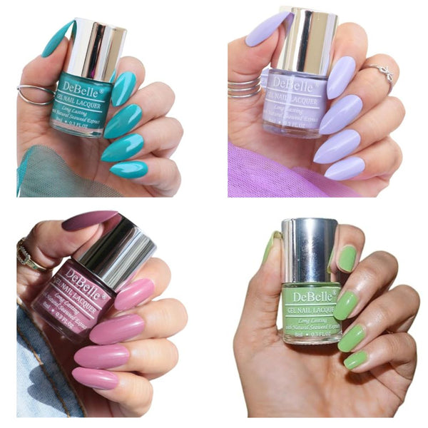 DeBelle Gel Nail Lacquer Combo Set of 4 (Pastel Nail Polish combo)