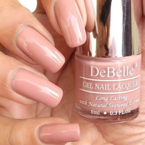 DeBelle Gel Nail Lacquers Combo of 3 Choco Latte, Scarlet Ruby and Copper Glaze - 8 ml each