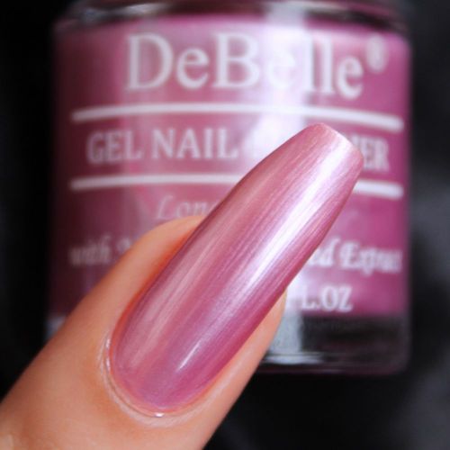 Fall in love with this shade of pink with a metallic sheen. Buy online at DeBelle Cosmetix online store at affordable price.